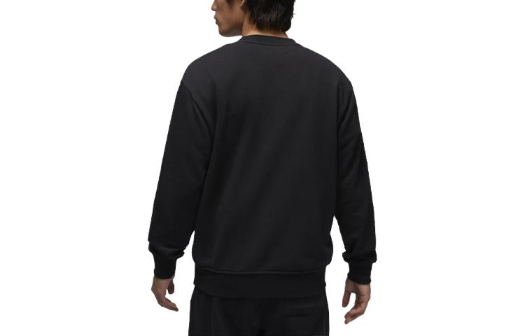 Air Jordan Essentials Loopback Fleece Crew-Neck Sweatshirt 'Black' FQ1864-010