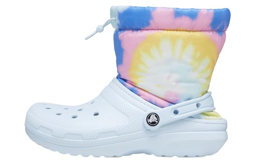 Crocs Classic Lined Neo Puff Boots 'Tie Dye Mineral Blue' 207328-002
