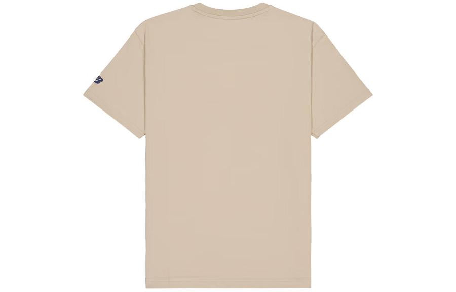 New Balance Small NBSC Graphic T-Shirt Asia Sizing 'Beige Navy' AMT42331-SOT