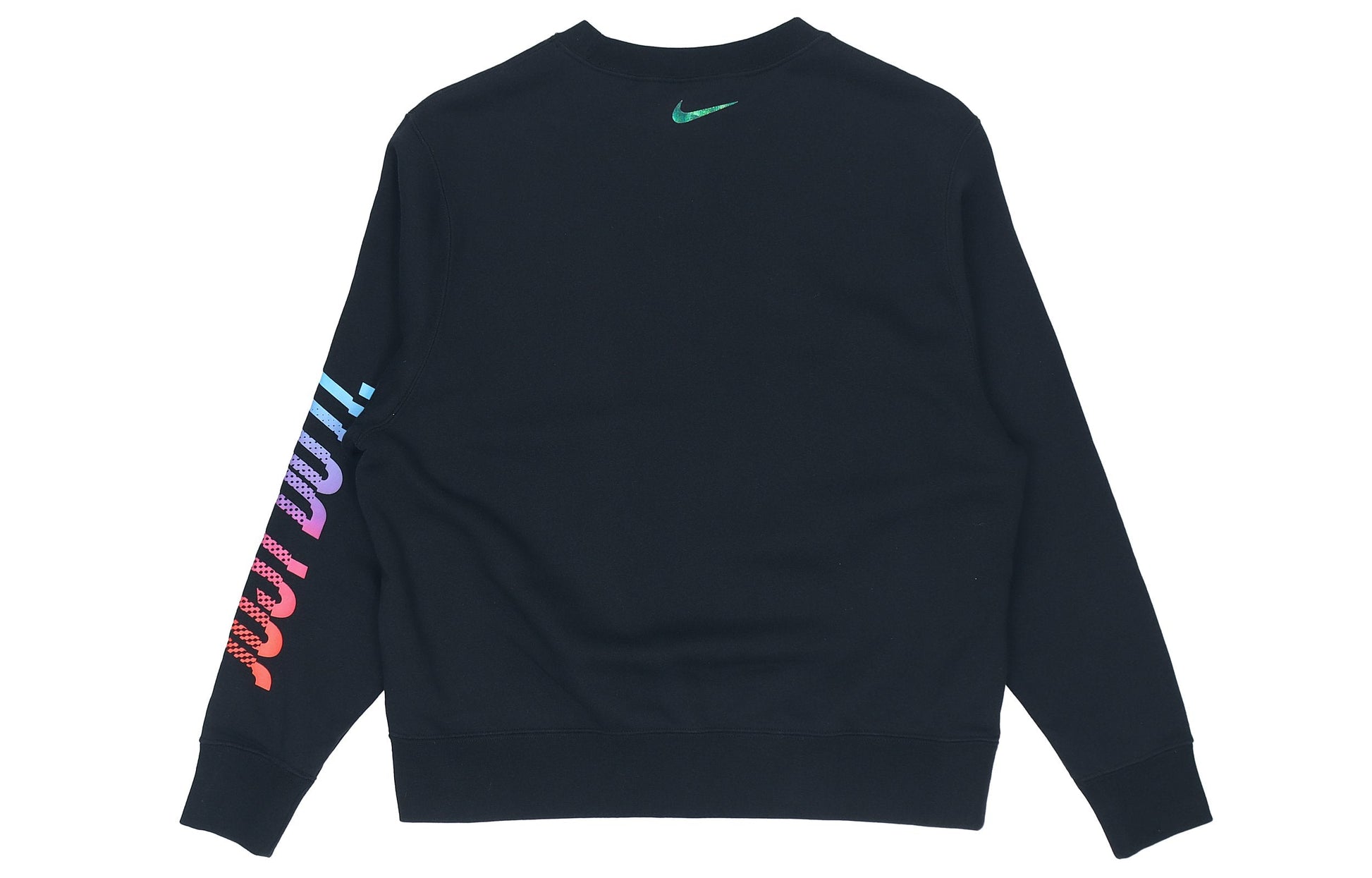 (WMNS) Nike Sportswear Logo Fleece Crew Sweatshirt 'Black Multi' DC3941-010
