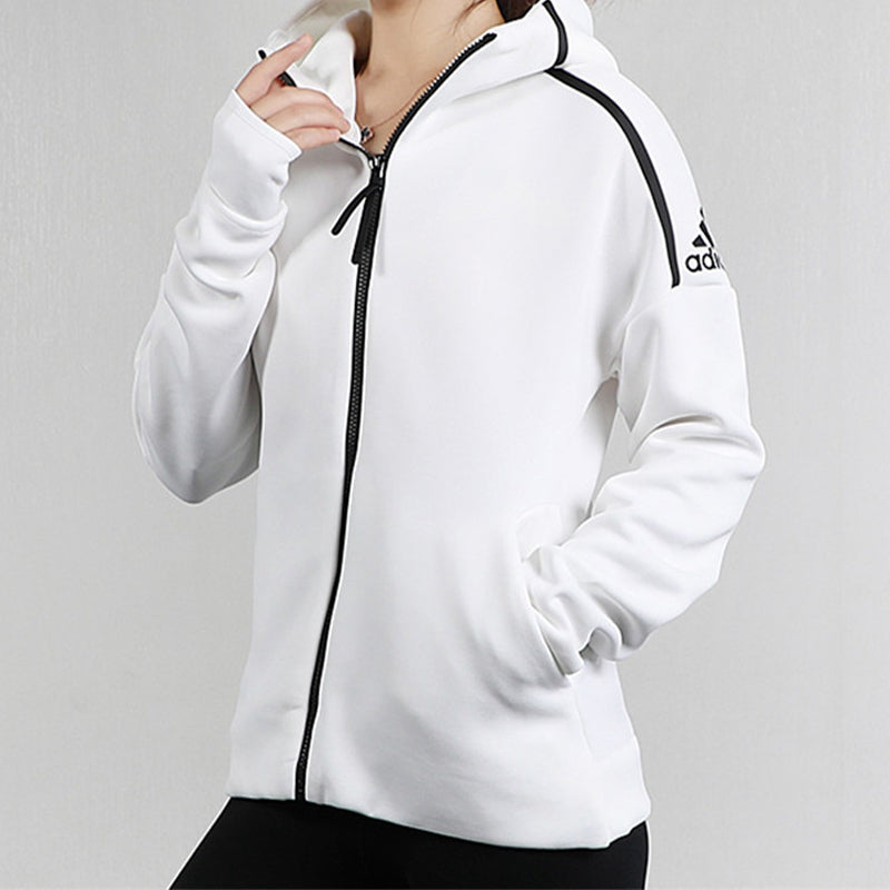 (WMNS) adidas Logo Printing Windblocker Jacket White EK4324