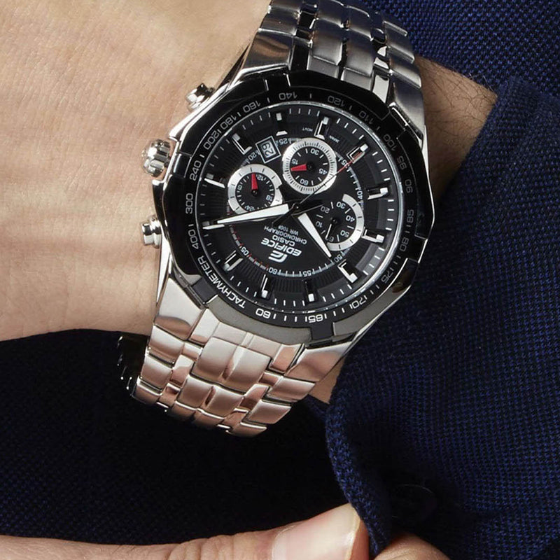 CASIO Male EDIFICE Japan / South Korea Fashion Mens SilverBlack Analog EF-540D-1AVUDF