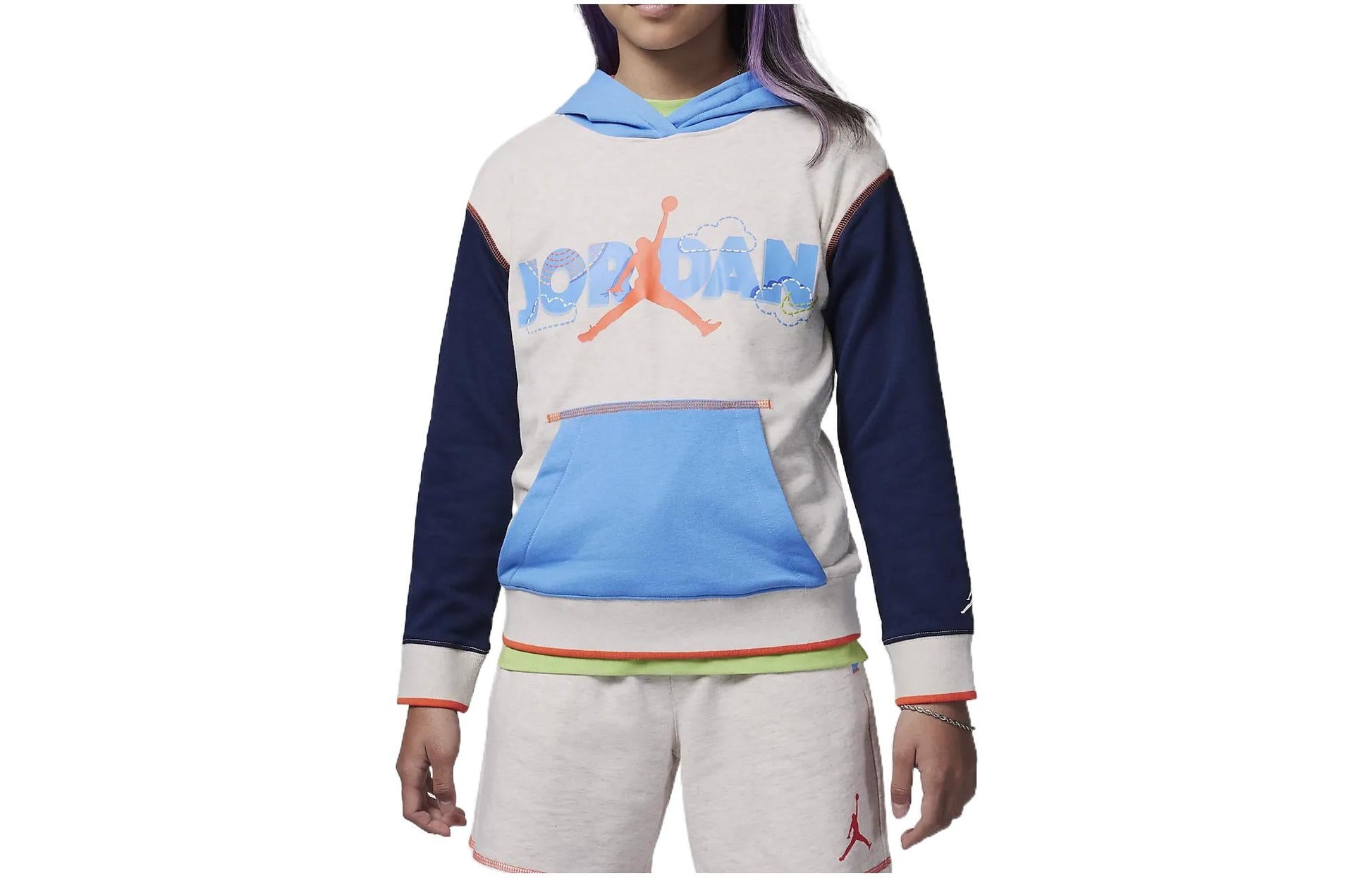 (GS) Air Jordan Backyard Adventure Boxy Sweatsuit 'Blue' DZ9881-110