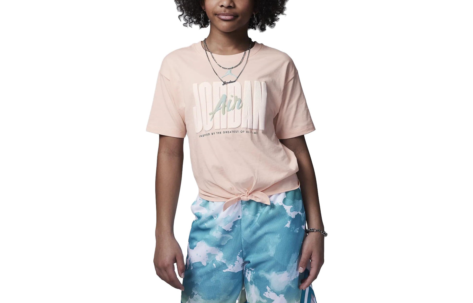 (GS) Air Jordan Grade School Greatness T-Shirt 'Pink' 45C404-AAJ