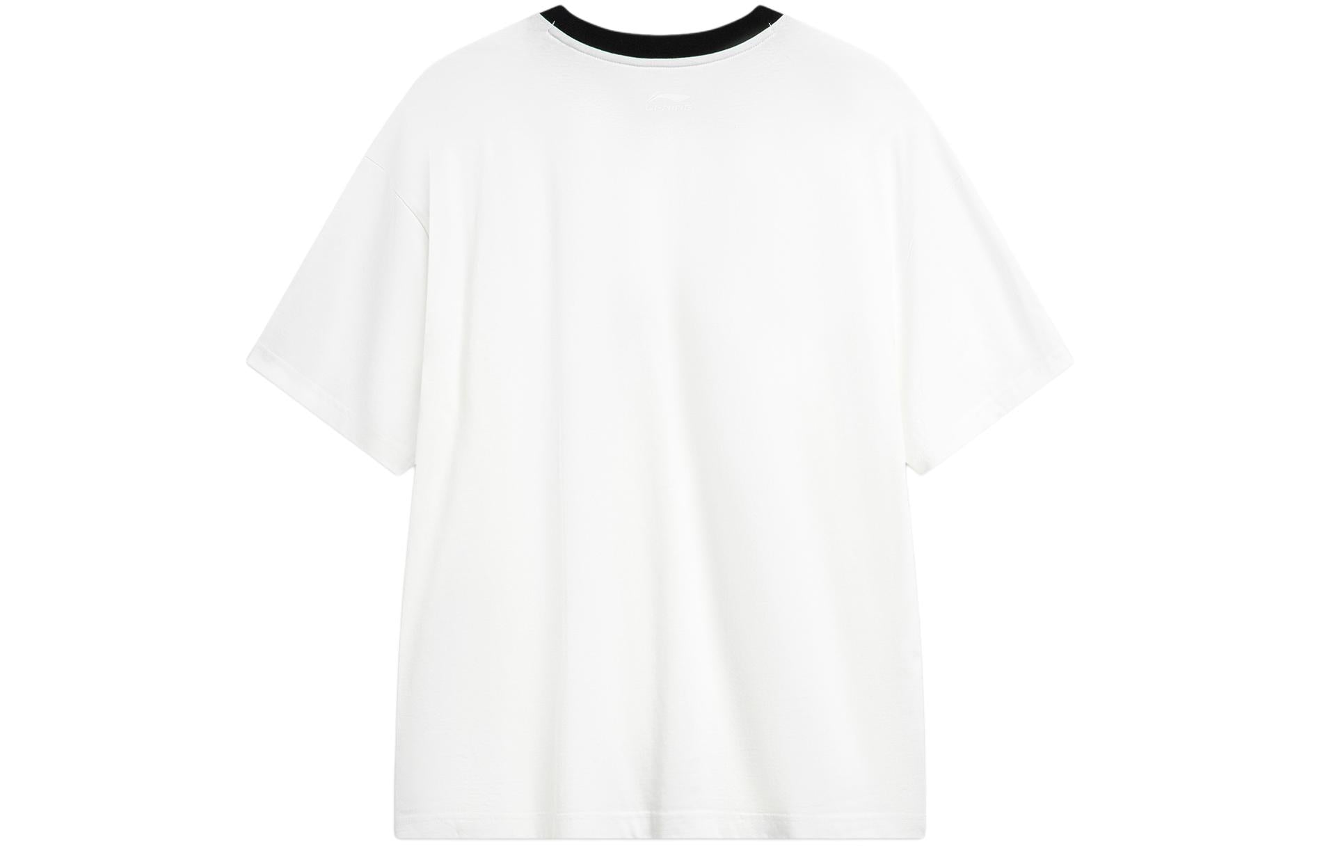 Li-Ning Graphic Soccer T-shirt 'White Black' AHSU657-1