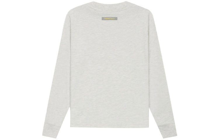 (GS) Fear of God Essentials SS21 Long Sleeve Tee Light Heather Oatmeal FOG-SS21-523
