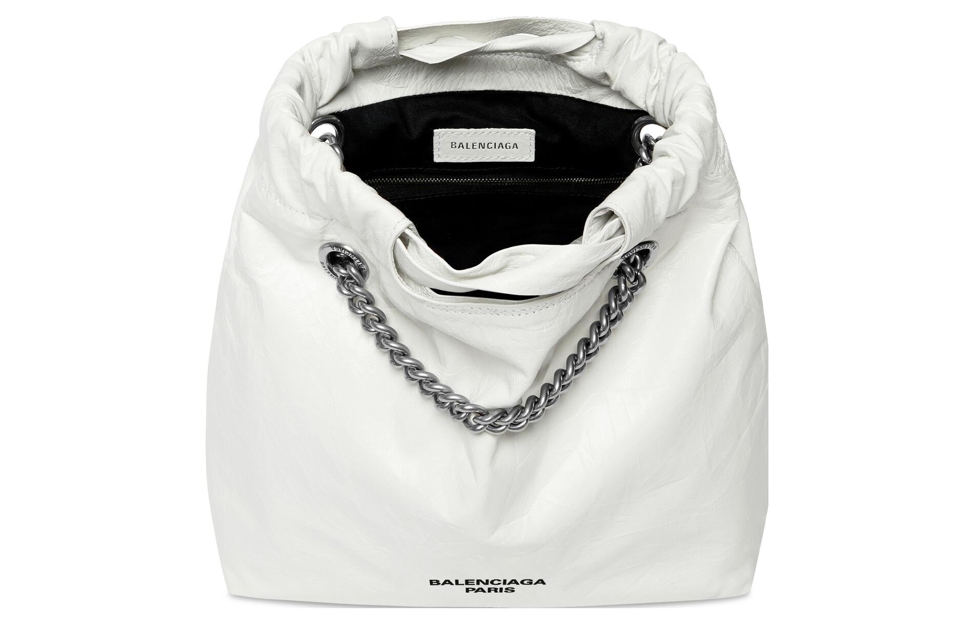 (WMNS) Balenciaga Crush Small Tote Bag 'Optic White' 742942210IU9001