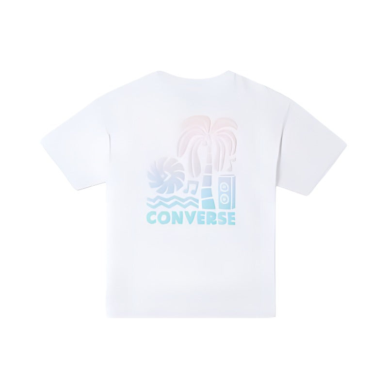 (WMNS) Converse Music Festival T-Shirt Asia Sizing 'White' 10026375-A01