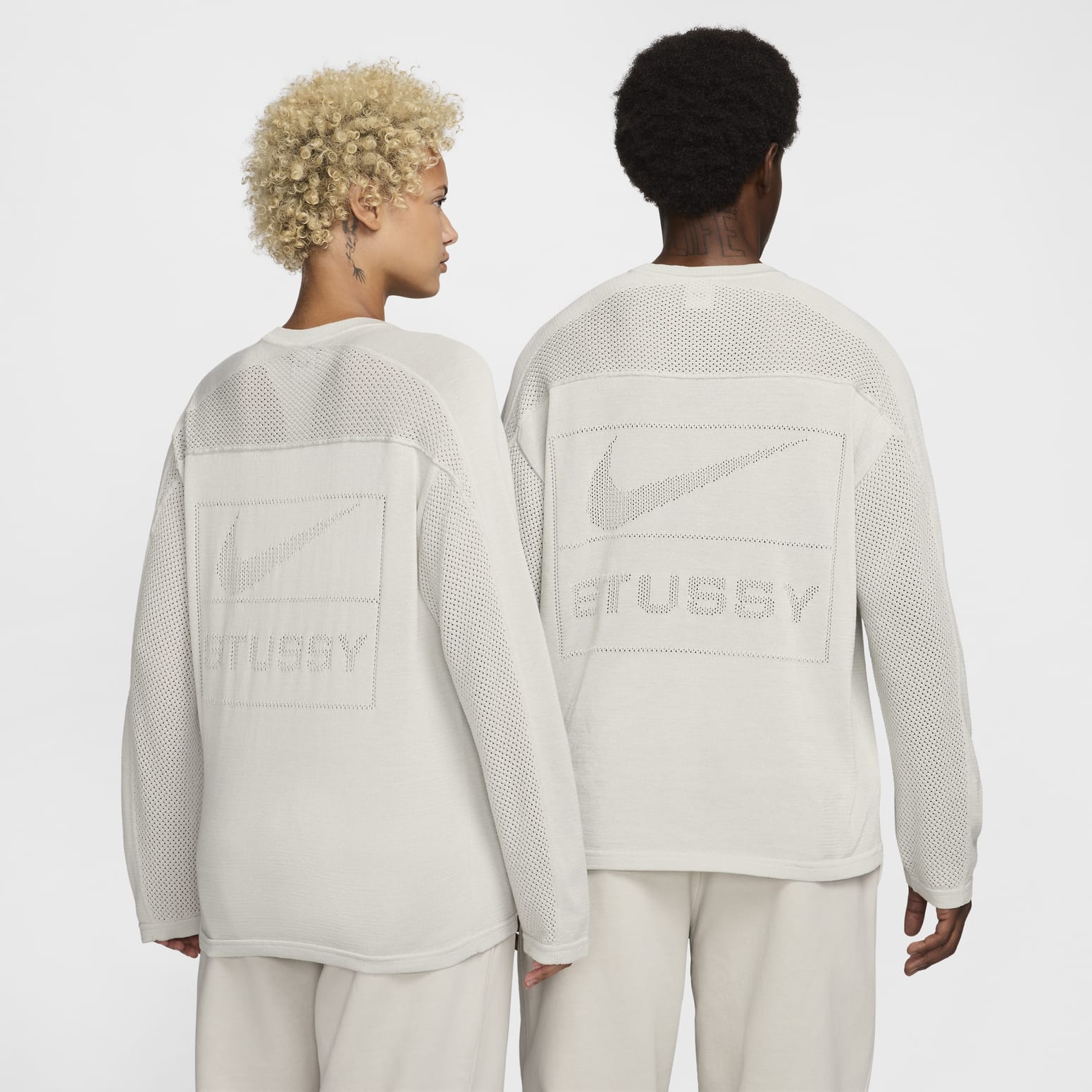 Nike x Stussy Long-Sleeve Knit Jersey 'Light Bone' HF3898-072