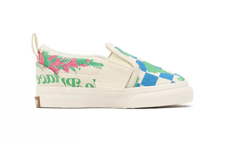 Vans Classic Slip-On Eco Theory Velcro 'White Green Blue' VN000UBSAS1