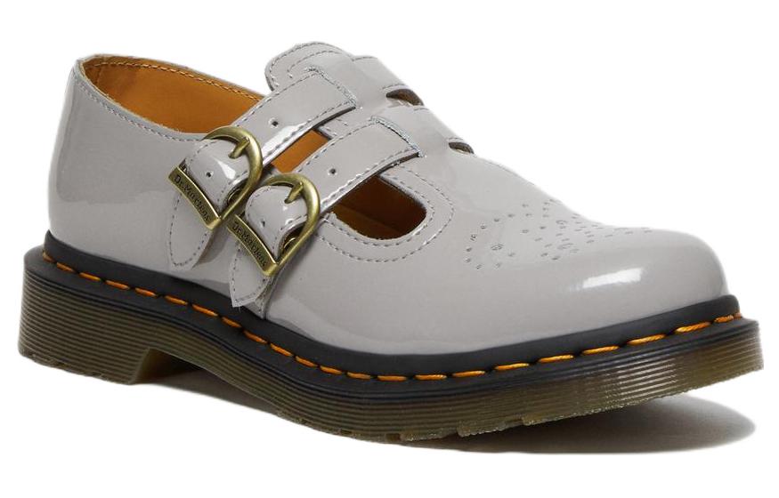 (WMNS) Dr. Martens 8065 Patent Leather Mary Jane 'Grey' 27974076