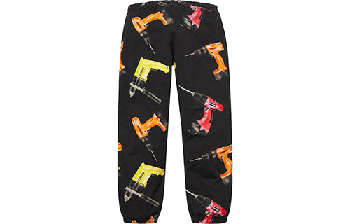 Supreme SS19 Drills Skate Electric Drill Pattern Printing Long Pants Casual Pants Unisex Black SUP-SS19-602