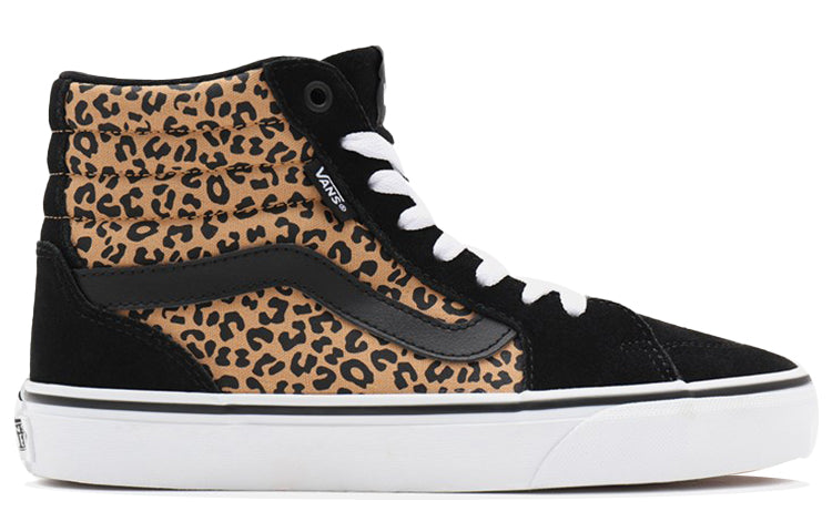 Vans Filmore Decon Hi Non-Slip Breathable Casual Skateboarding Shoes Black Leopard print VN0A5KY636I