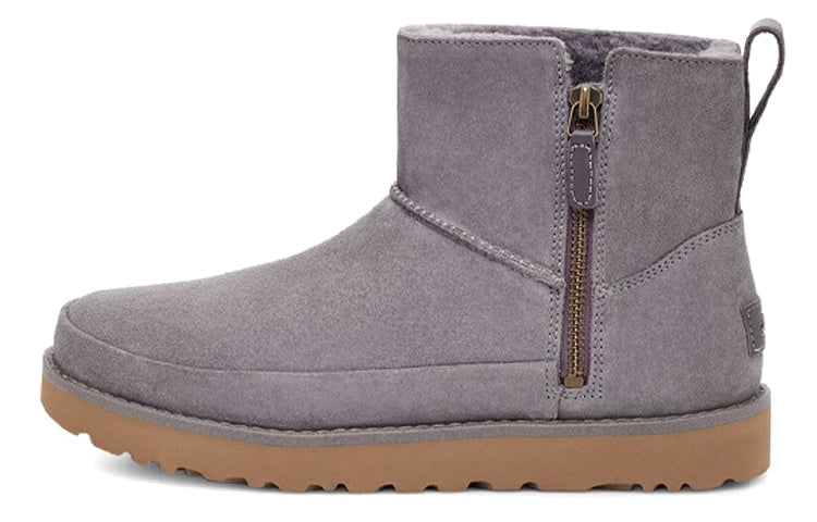 (WMNS) UGG Classic Zip Mini Suede 'Grey' 1113590-SHA