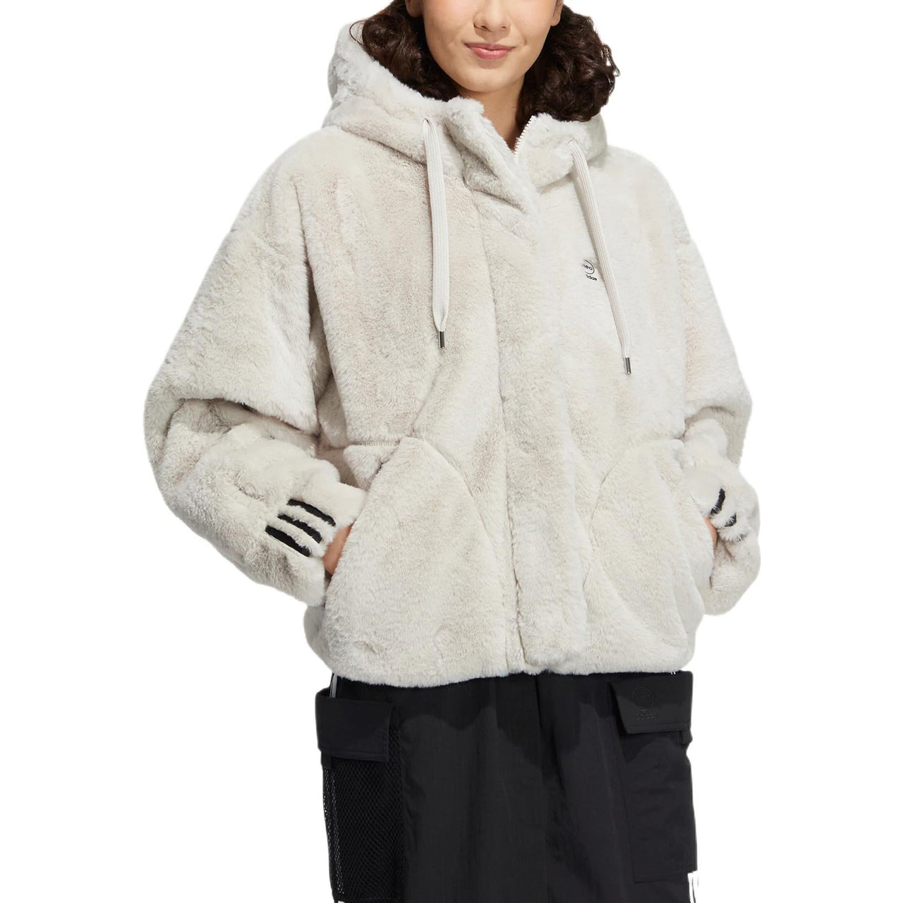 (WMNS) adidas Neo Winter Fur Jacket Asia Sizing 'White' HZ2433