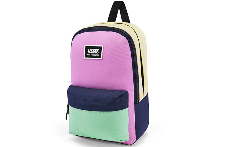 (WMNS) Vans Colorblock In Checkwork Backpack 'Pink Black Green' VN0A4DROVDK