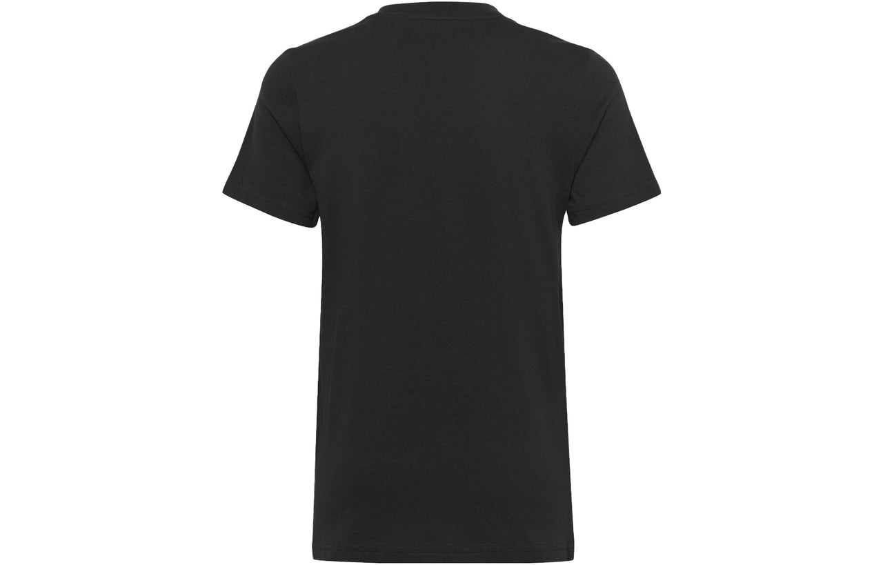 (GS) adidas Essentials Big Logo Cotton Slim T-Shirt Asia Sizing 'Black White' IC9959