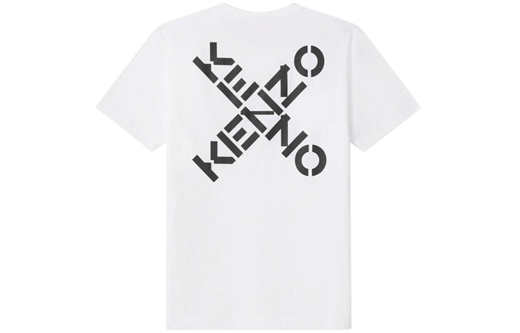 KENZO FW20 Alphabet Printing Loose Short Sleeve White FA62TS9104SJ-01