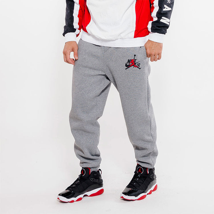 Air Jordan Jumpman Drawstring Bundle Feet Training Sports Pants Gray BV6008-091