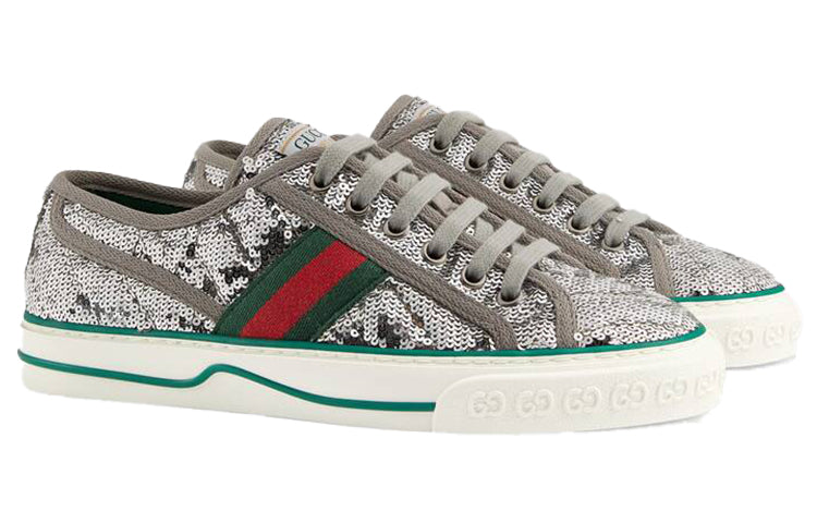 (WMNS) Gucci Tennis 1977 'Sequin - Silver' 646438-2MO10-8161