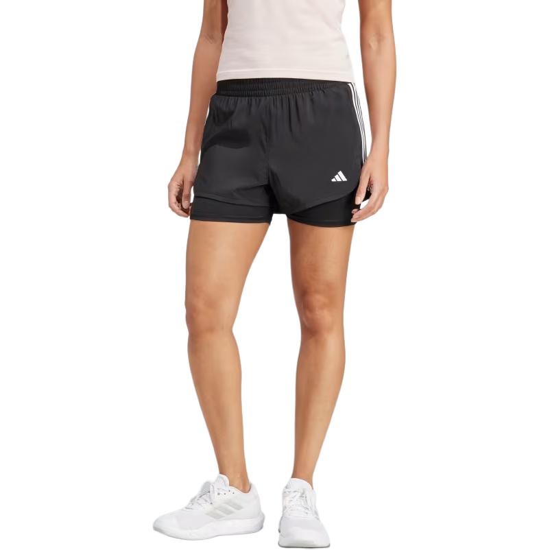 (WMNS) adidas 2 in 1 Pacer Shorts Asia Sizing 'Black' JJ3116
