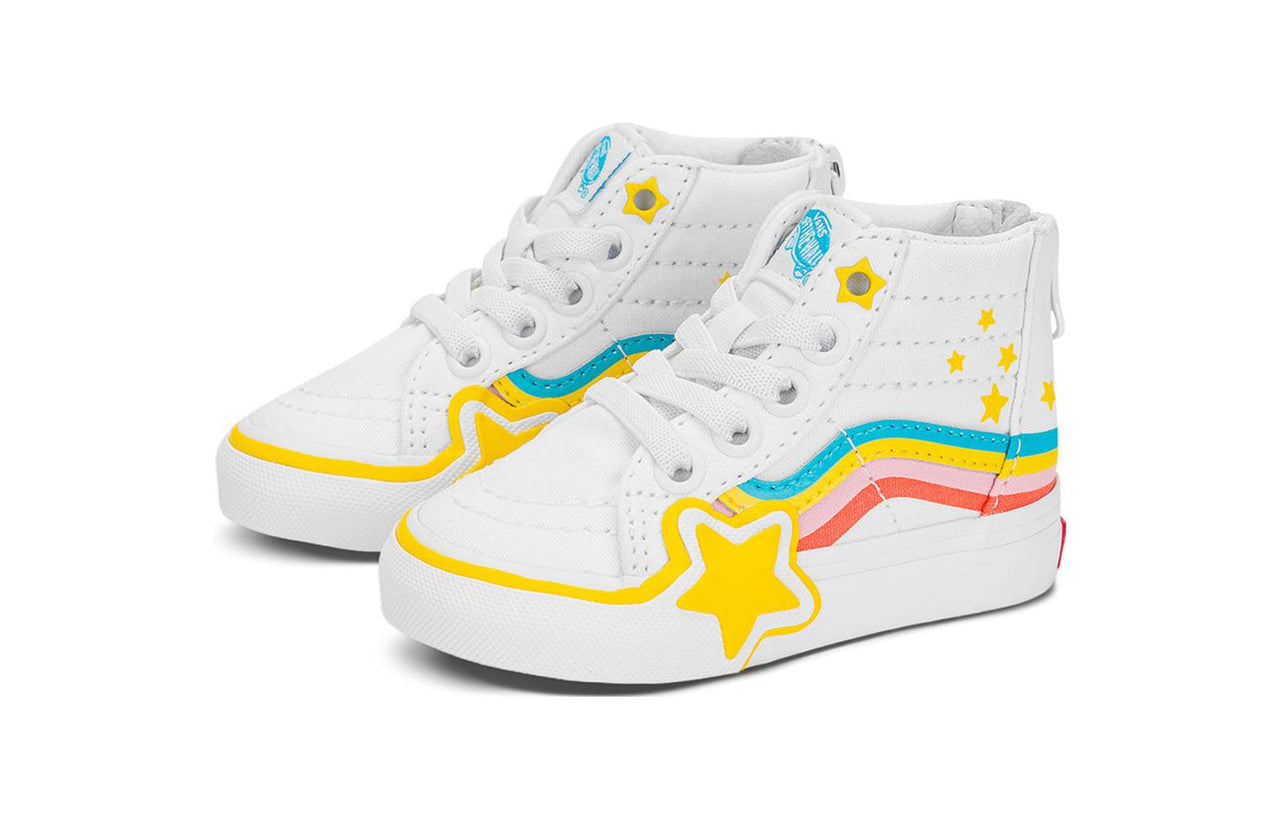 (TD) Vans Sk8-Hi Zip Rainbow Star 'White' VN000BVNAHP