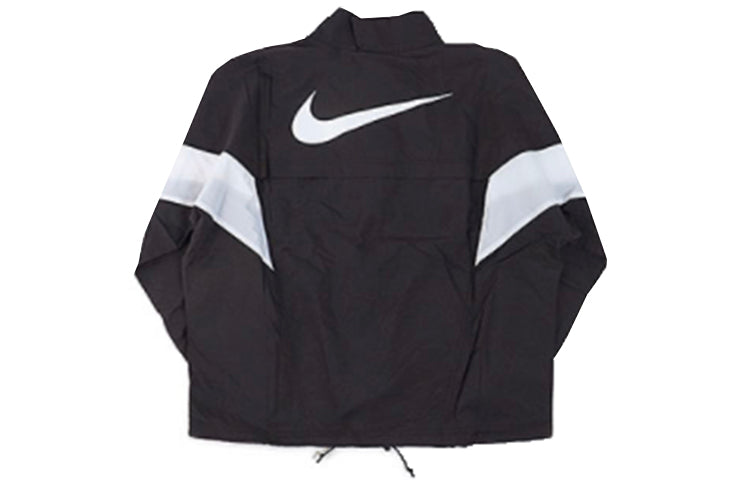 (WMNS) Nike Retro Large Logo Windproof Sports Jacket Black AR2848-011