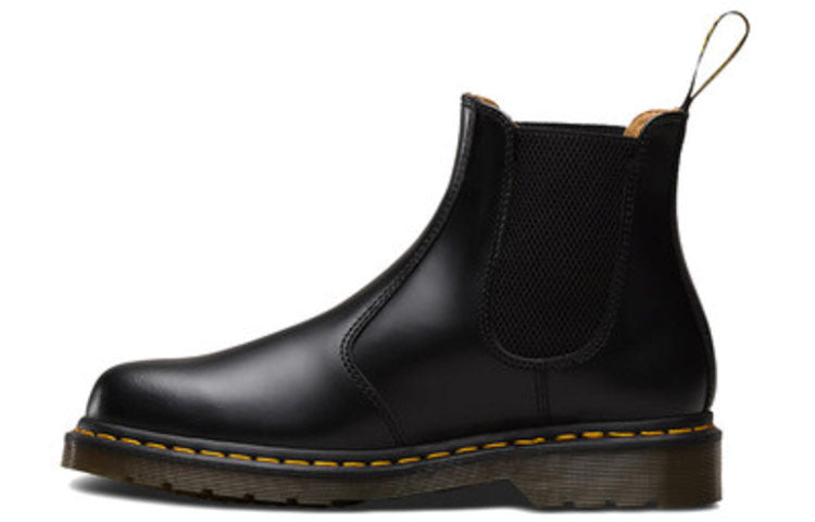 Dr.Martens 2976 Yellow Stitch Smooth Leather Chelsea Boots 'Black' 22227001