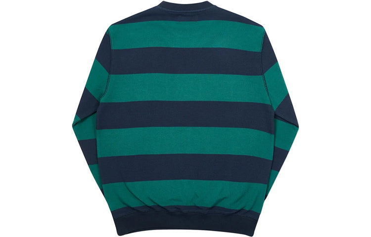 PALACE Stripe Alphabet Round Neck Long Sleeves Unisex Green P19CS035