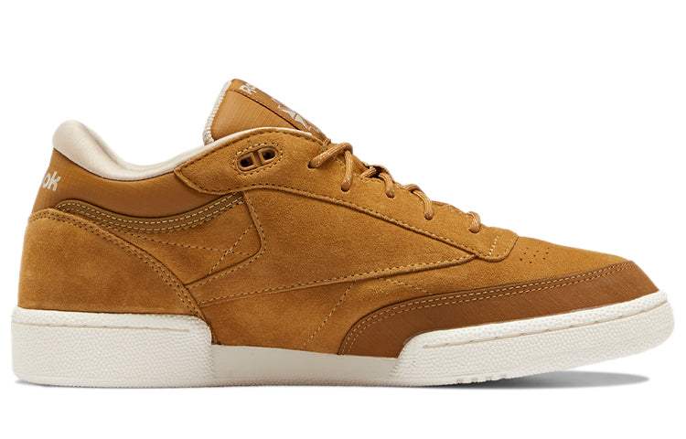 Reebok Club C Mid II Minimalistic Cozy Retro Casual Skate Shoes Unisex Yellow H69125