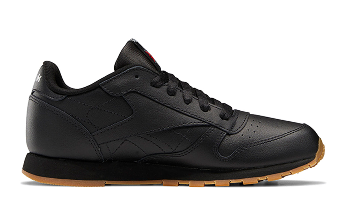 (GS) Reebok Classic Leather J 'Black Gum' V69623