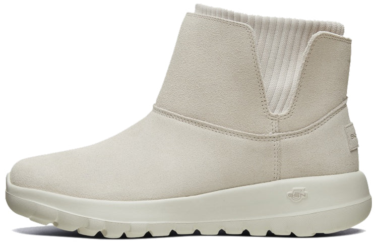 (WMNS) Skechers One The Go Socks Stitching Short Boots 'Grey' 16605-NAT