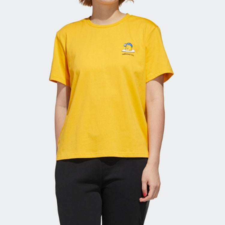 (WMNS) adidas neo GDTM BF TEE Yellow Crossover Sports Short Sleeve Yellow GP5901