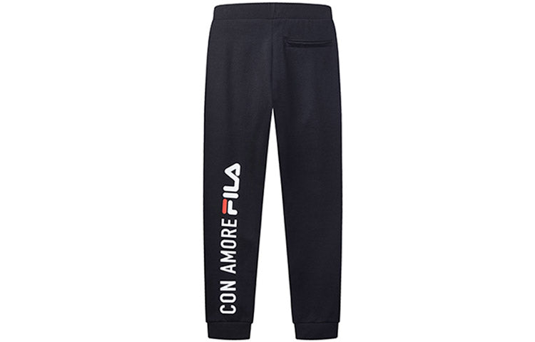 Yellow FILA Logo Printing Knit Breathable Sports Pants Blue F51M028608F-NV