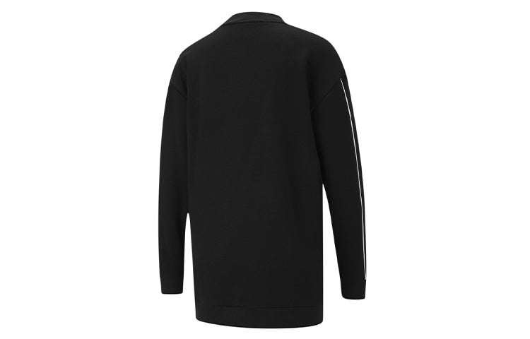 (WMNS) PUMA Style Cat High Neck Crew Sweatshirt 'Black White' 587248-01