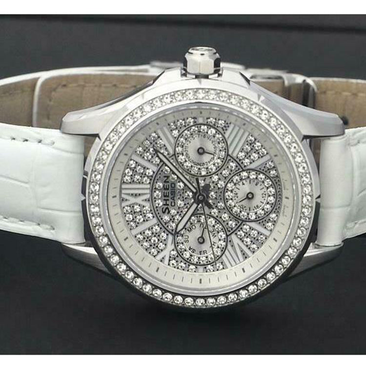 CASIO Waterproof Sports SHEEN Silver Analog SHE-3504L-7AU