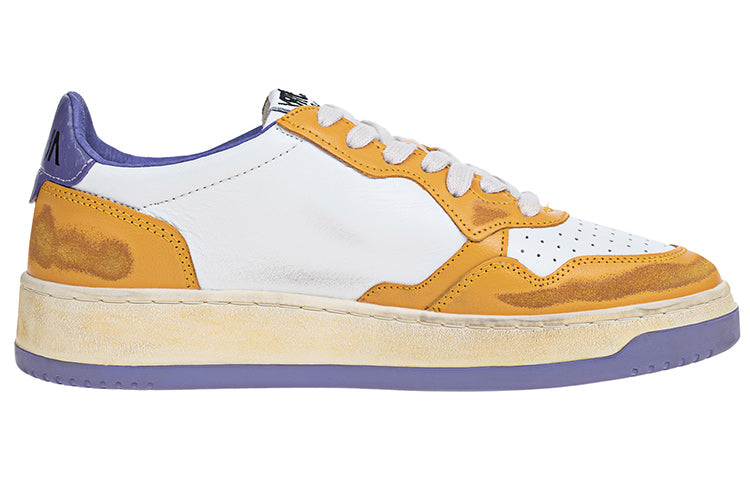 (WMNS) Autry Medalist Low Super Vintage Sneakers 'White Purple Yellow' AVLW-CL03