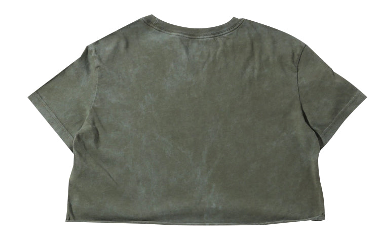(WMNS) Nike Sportswear Wash Futurura Logo Printing Short Sleeve Olive Green CT8930-222