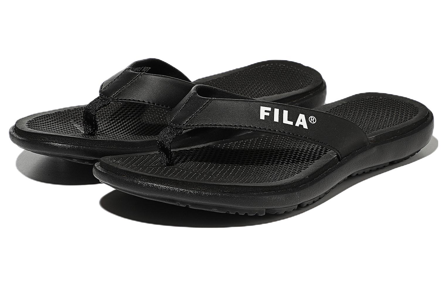 FILA Slick Song 2022 Casual Sports Slippers Unisex Black Version 1SM01922E_001