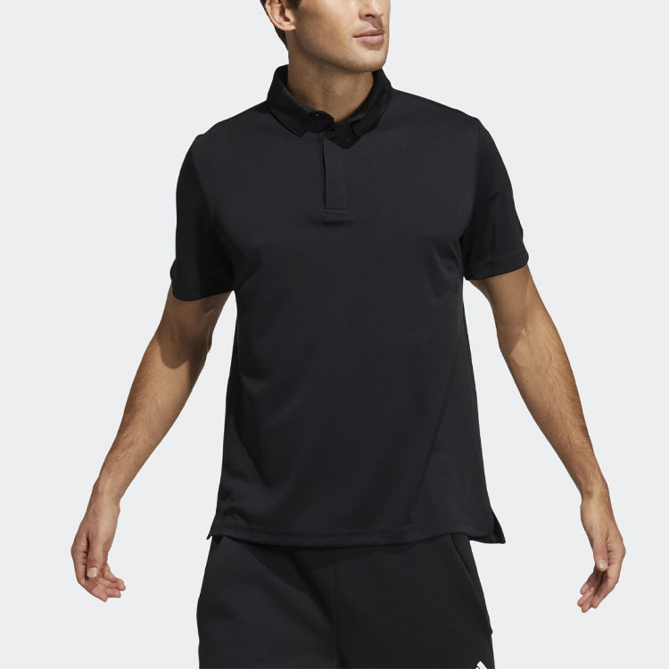 adidas Casual Sports Short Sleeve Polo Shirt Black GN0799