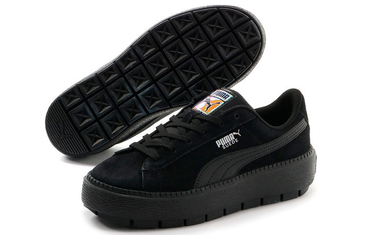 (WMNS) PUMA Suede Platform Tracelight 'Black' 373695-01