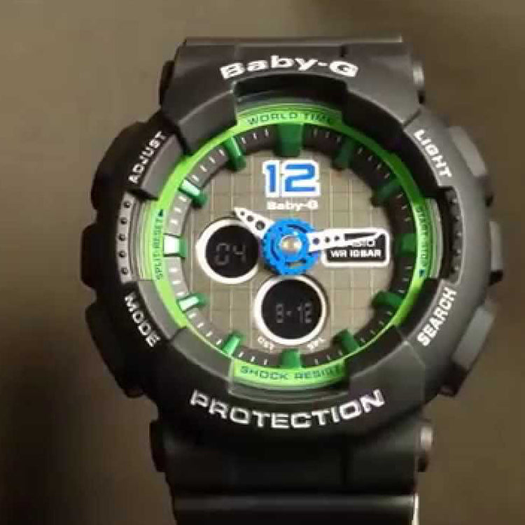 CASIO Baby-G 'Black Green' BA-120-1B