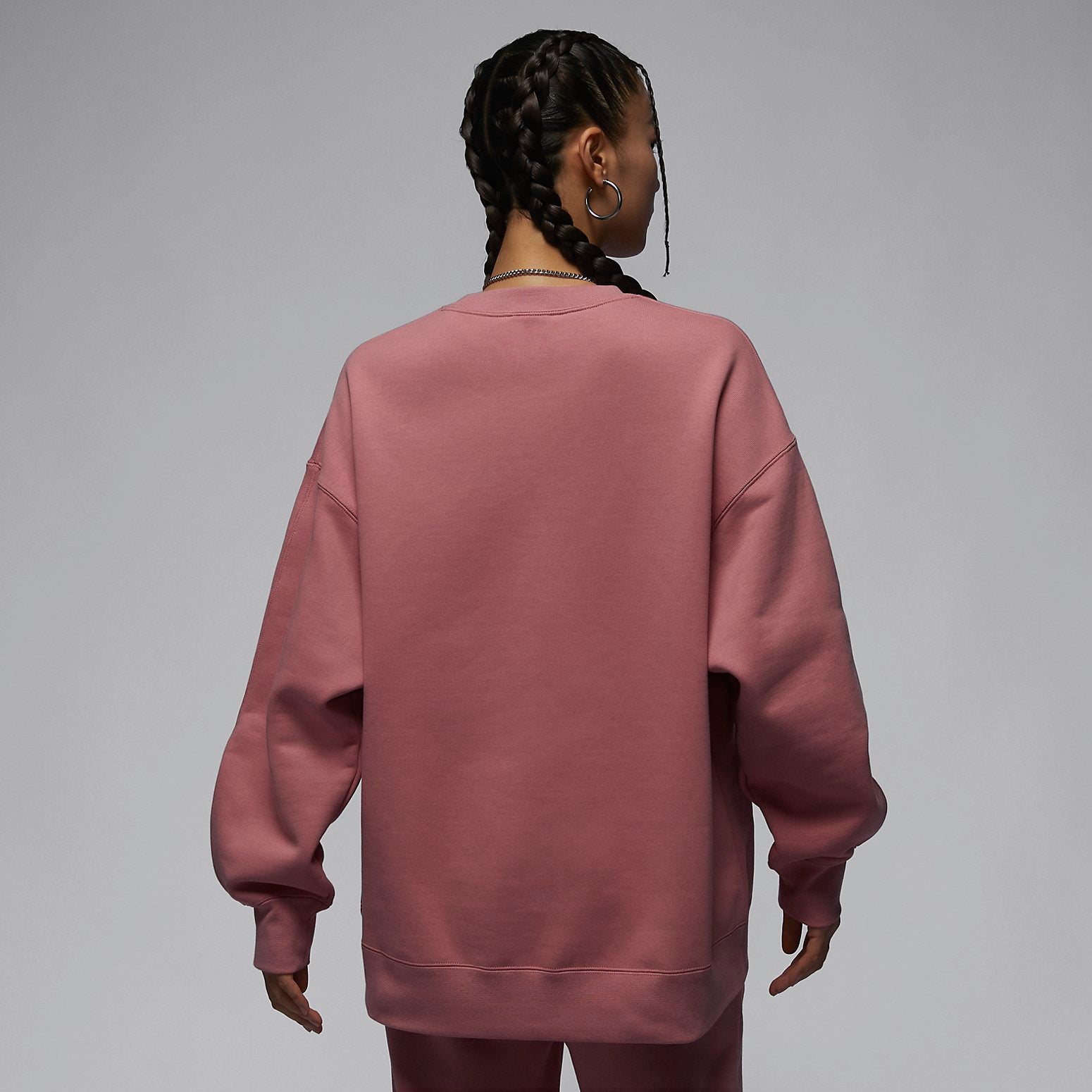 (WMNS) Air Jordan Flight Fleece Crewneck Sweatshirt 'Pink' FB5117-618
