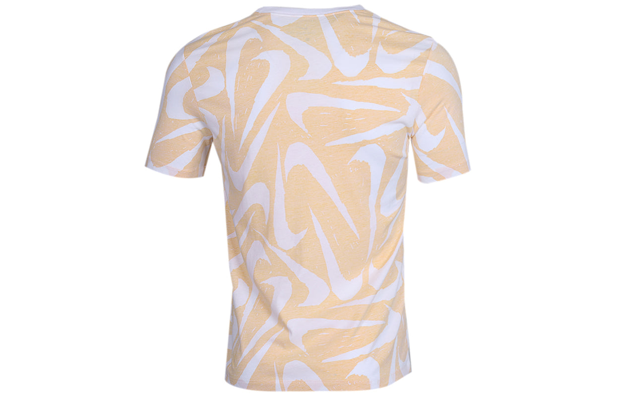 Nike Sportswear Casual Sports Round Neck Printing Short Sleeve Yellow CK2376-739