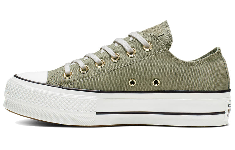 (WMNS) Converse Chuck Taylor All Star Platform Low Top Thick Sole Green 'Gray White' 564998C