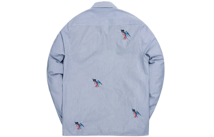 KITHX By Parra Madame Beach Striped Shirt 'Light Blue' PA43800-MLT