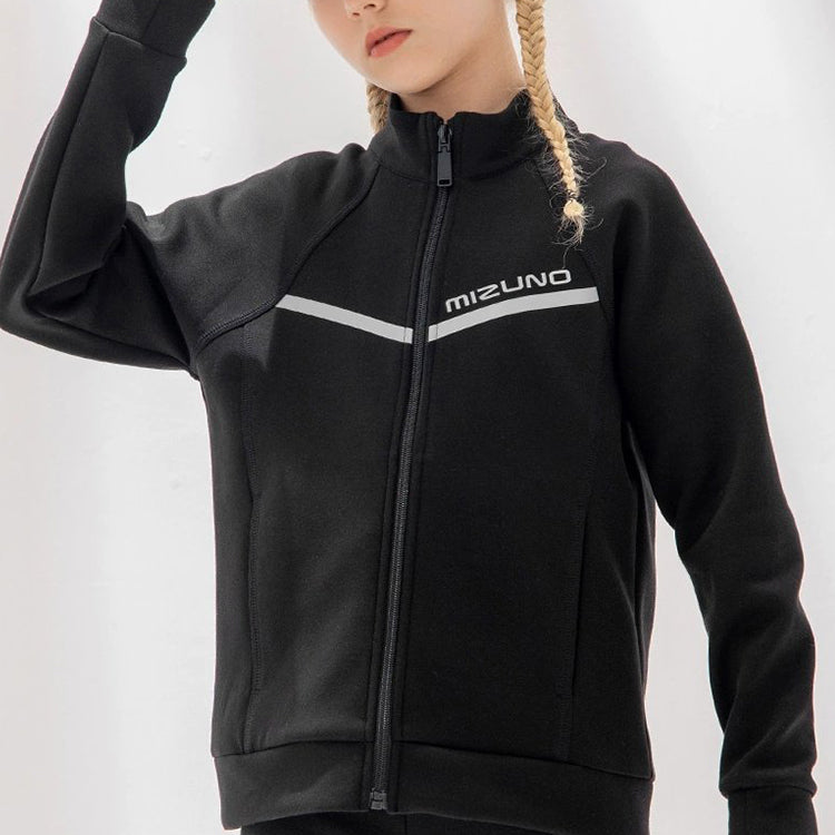 (GS) Mizuno Sportwear Track Jacket 'Black' 32CA2A53