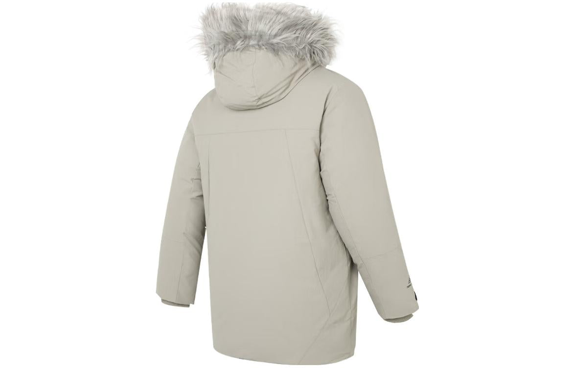 New Balance Hooded Parka Jacket Asia Sizing 'Light Grey' AMJ24373-PAA
