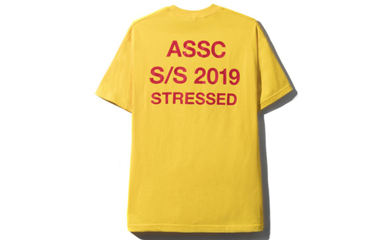 ASSC 2019 Red Logo Short Sleeve Unisex Yellow ASST345