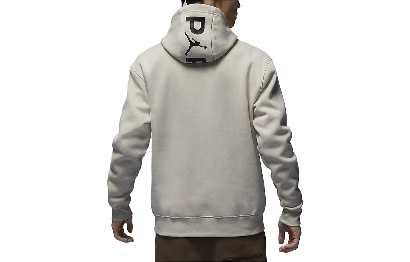 Air Jordan Paris Saint-Germain Logo Hoodie 'Light Bone Black' DZ2924-072